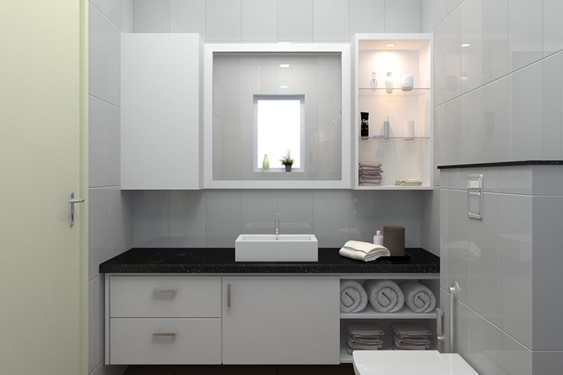 Bathroom wall cabinet design by compartments, it is the best bathroom cabinet design idea