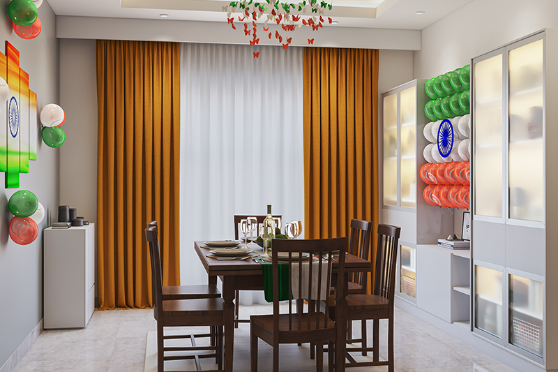 Deck up your dining space for republic day decorations which gets a pop of tricolour for a special look