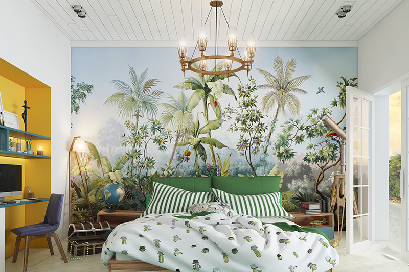 Master bedroom wallpaper where you can lift up your mood with beach side style wallpaper for bedroom walls