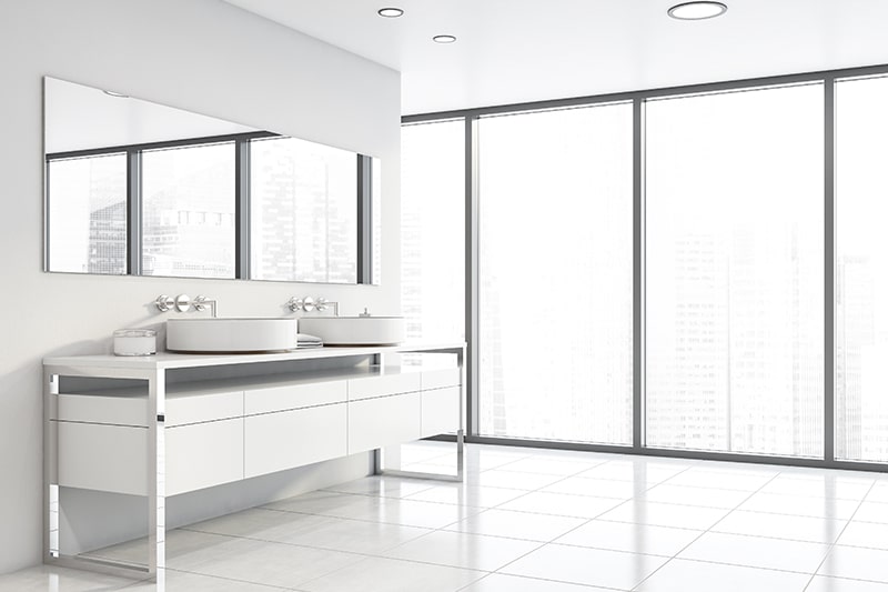 Metal bathroom cabinets makes your bathroom look ultra modern and sleek style