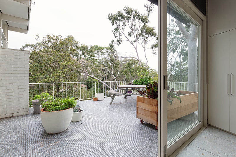 Balcony floor mosaic tiles bring elegance and charm to a large balcony