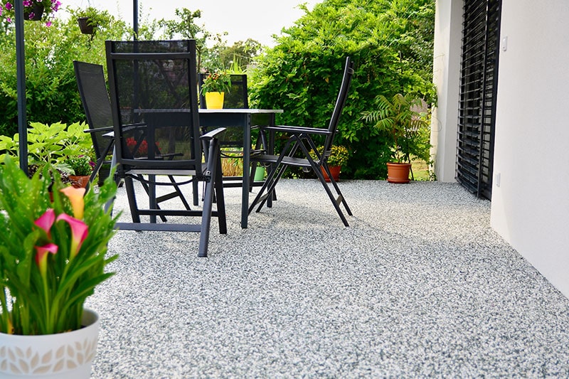 Balcony floor tiles with natural stone to make a beautiful ground floor balcony design