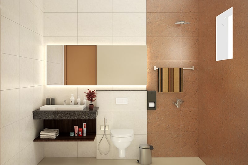 Small storage bathroom cabinet designs for corner with a minimal shelves, racks or tiny cabinets