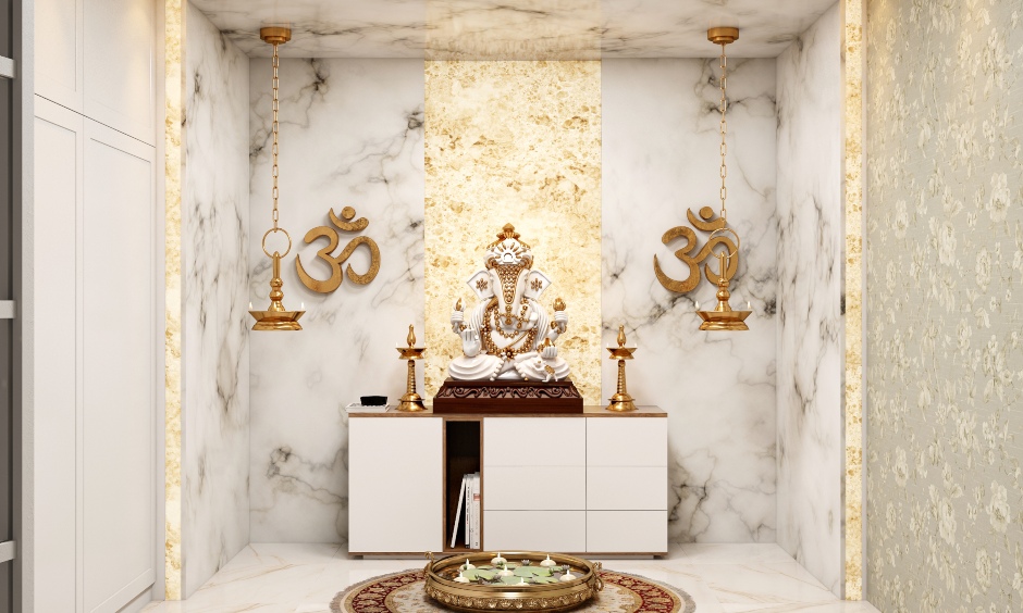 Vastu ganesh entrance for your home with golden ganesha and bells for vastu ganesha idol