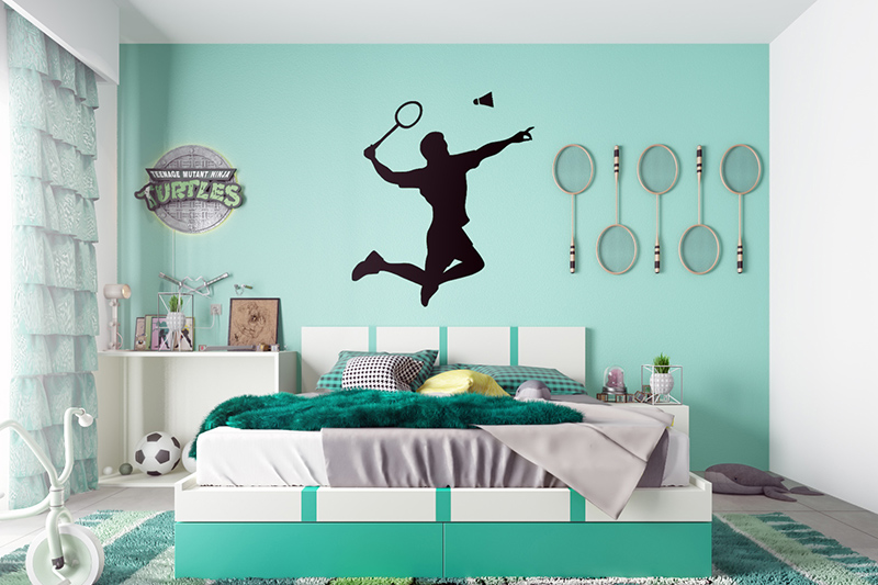 Wallpaper for bedroom walls to showcase the sporty gene in you