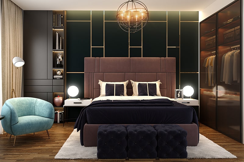 Black bedroom lighting design ideas look more warm, stylish