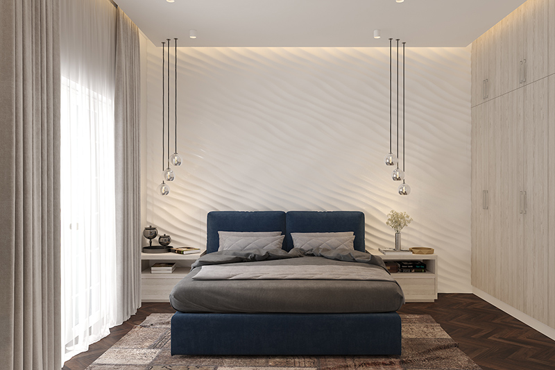 modern bedroom with rich textures are all that a modern bedroom needs