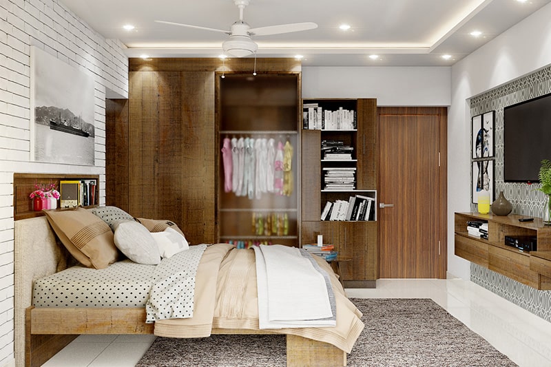 Translucent designer wardrobe is the right choice for storage and style option for your modern bedroom