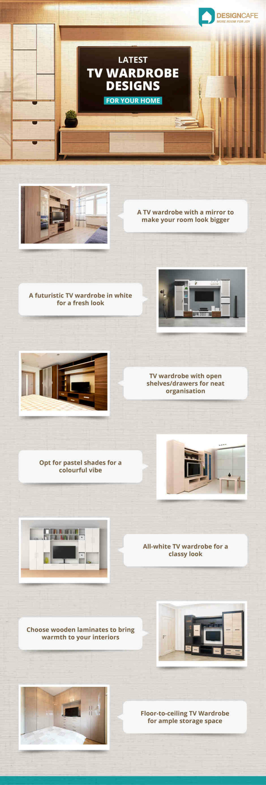 tv wardrobe designs for your home infographic