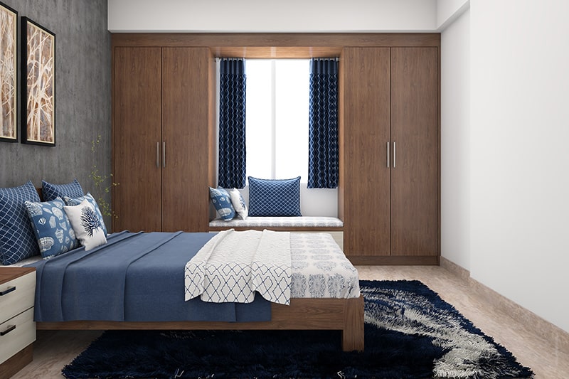 A great designer wardrobes to utilises most of the wall space to make a trendy bedroom designer wardrobes