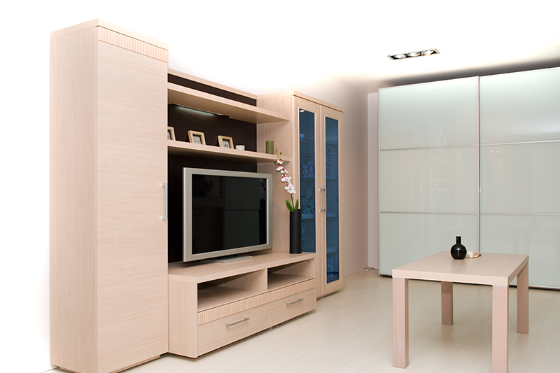 Pastel wardrobe with tv unit designs is the only statement piece your space needs