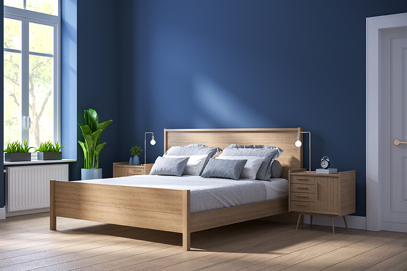 Royal blue bedroom, for cosy feels and laid back vibes, it is an ideal colour for your chamber.