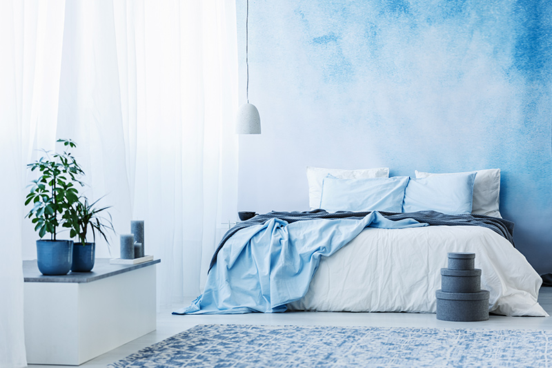 Cooler blue bedroom that a softer shade or a mix of blue and white paint will genuinely liven up those walls of yours.