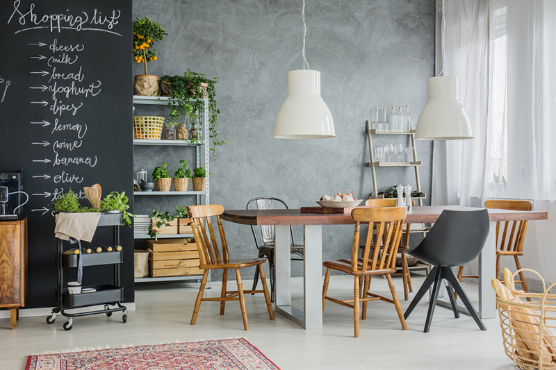 Dining room became more whimsical, fun spaces with new home trends.