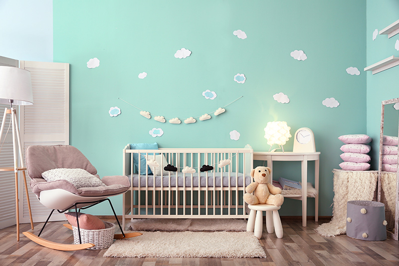 Dreamy blue paint for bedroom, this shade of blue is what dreams are made up of! It will help your kid unwind and fall into a good night’s sleep.