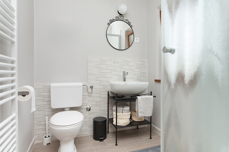 Wall-mounted washbasins are an excellent way for bathroom designs for small spaces. 