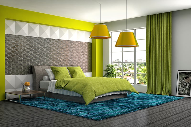 Green bedroom curtains for a fresh and nature-inspired feel in your bedroom