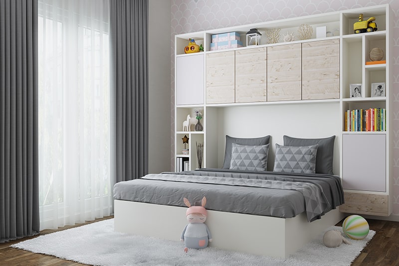 Grey bedroom curtains perfectly fit in your modern bedroom interiors