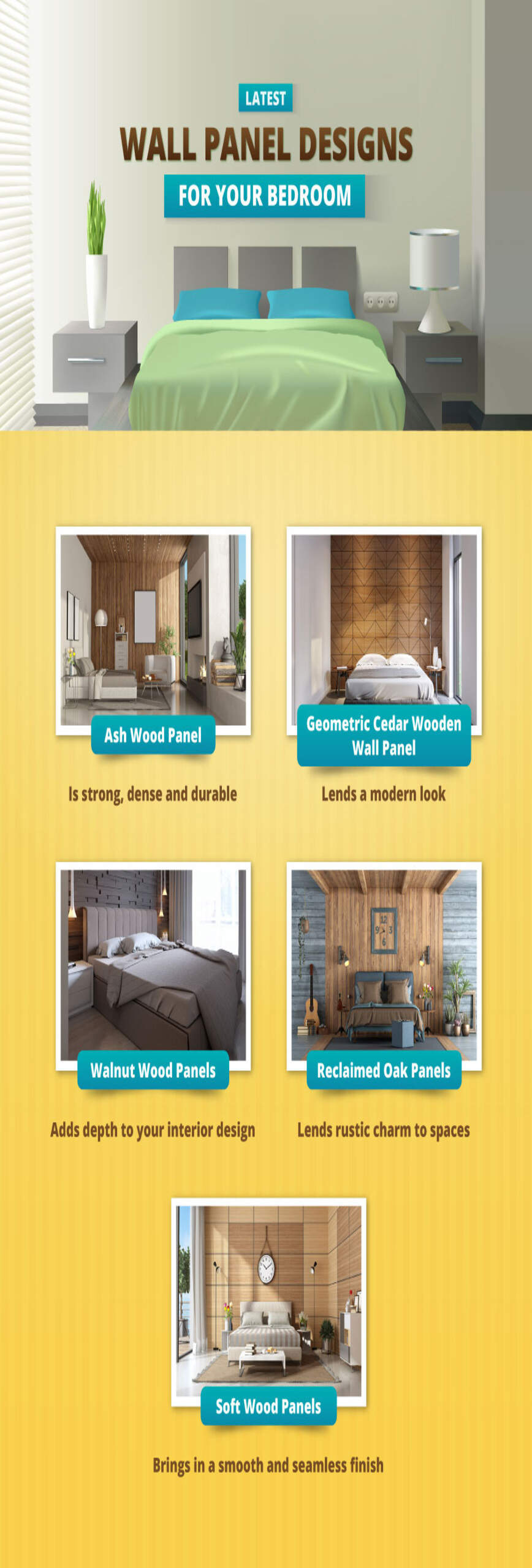 infographic latest wall panel designs for bedroom