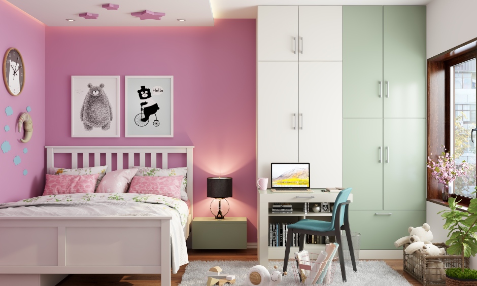 Pink colour wall paint for your home which makes plain boring walls look beautiful and perks up your home