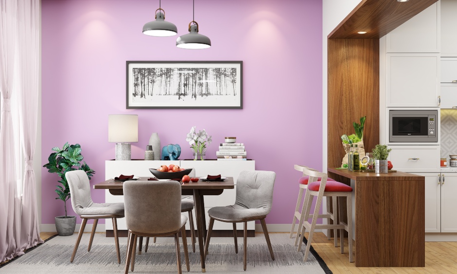 Orchid pink wall paint designs for your home which enhances dull walls in no time