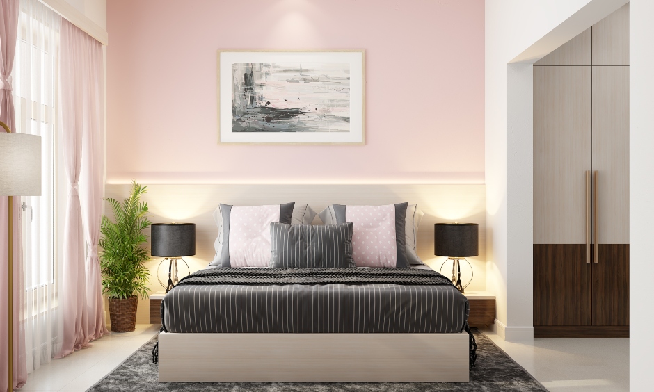 Pink paint colours for your home with modern colour palette which gives a nice sheen to your hallways