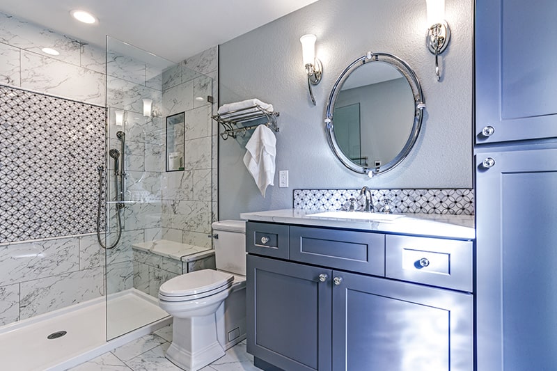 Renovate your bathroom by installing hidden lights or back lit mirrors