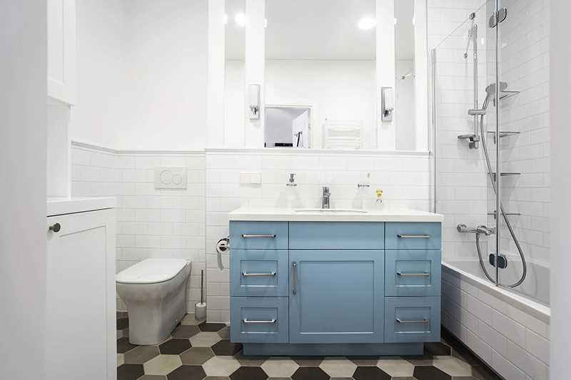 Small bathroom cabinet to hide stuff and keep the place clean for your small bathroom.