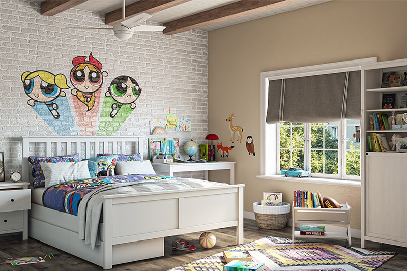 A themed kids bedroom were famous in the 90s design trends