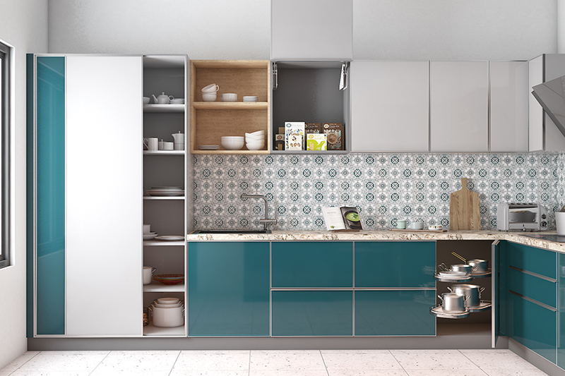 This kitchen finish is a kitchen lacquer made up of high-quality glass and extremely durable and does not fade easily