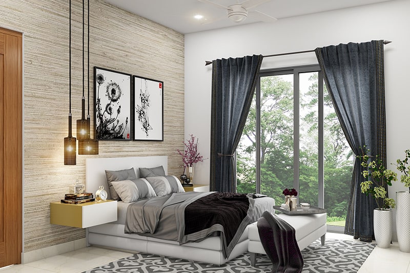 Velvet curtain designs for bedroom to create a rich and luxurious bedroom space