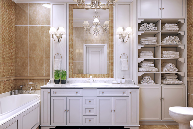 White bathroom cabinet ideas for those who love stacking things up in white bathroom cupboard