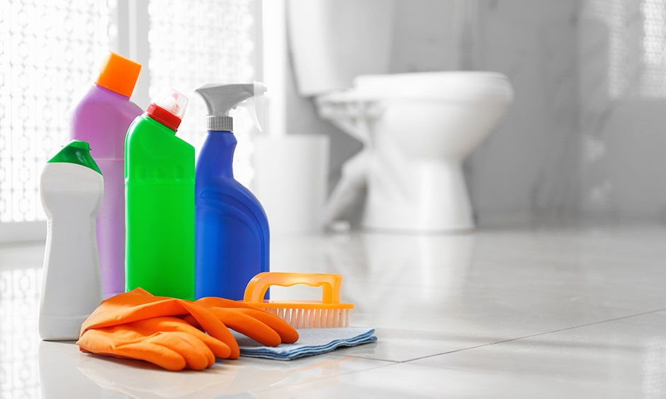 Disinfect your bathrooms and toilets of your home during covid19 coronavirus