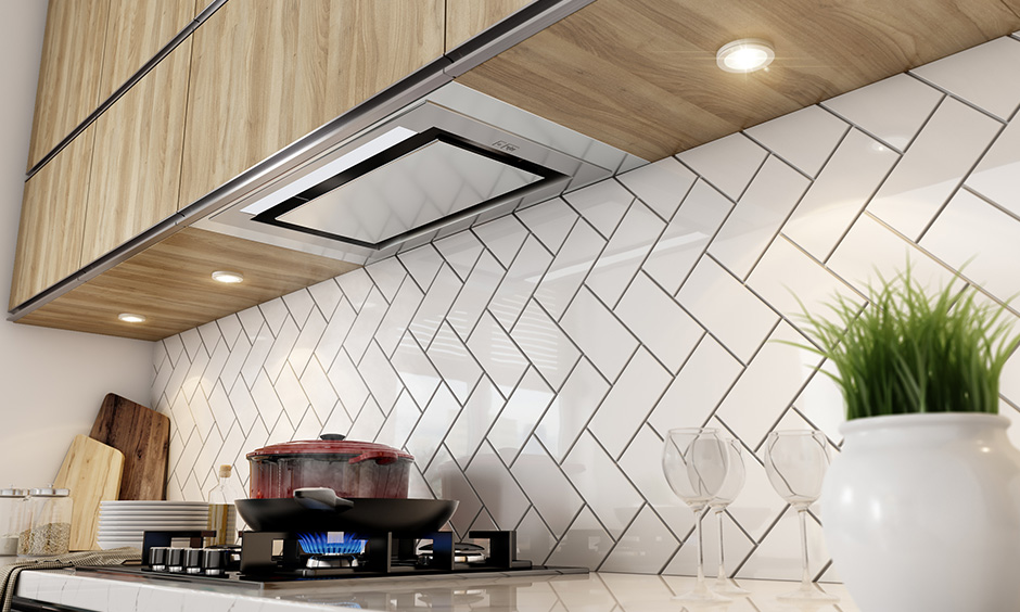 Kitchen trends 2022 with concealed range hoods