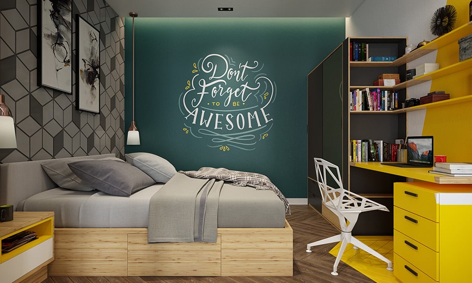 Customised wall mural for bedroom wall texture bring personality of yours