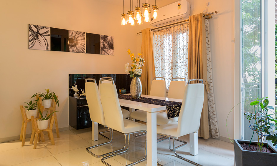 Mason jar pendulum lights for dining room gives the dining area a modern look with this dining room lighting