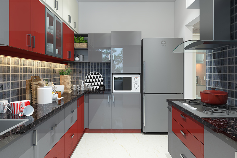 Golden triangle rules, kitchen materials slab (sink), the storage unit (refrigerator), cooking range, must be installed within a gap of four-nine feet.