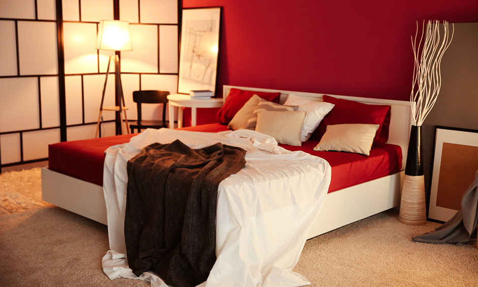 Best colors for master bedroom with a valentine feel with colour of romance which is red