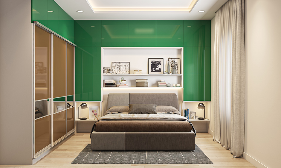 Bottle green paint colors for bedrooms will make it calm, invigorating, comforting and refreshing.