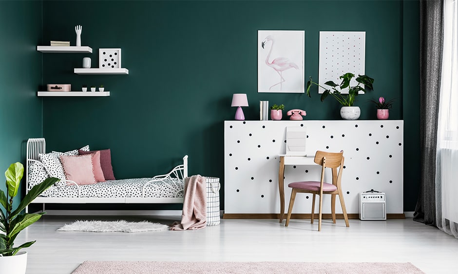 Childrens bedroom colour schemes with green and white bring in freshness in kids bedroom colors