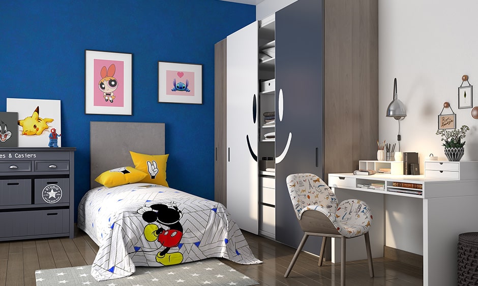 Childrens bedroom paint ideas with blue and white is a magical colour combination for children's bedroom