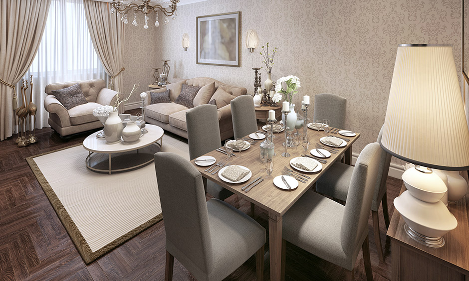 Wallpaper design for dining room - pick the right style that blends with the room's overall aesthetic