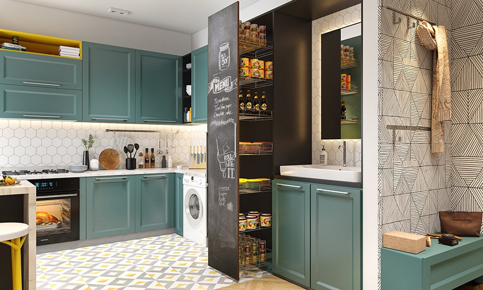 Kitchen pantry design using cabinet pantry to make useful kitchen pantry design images