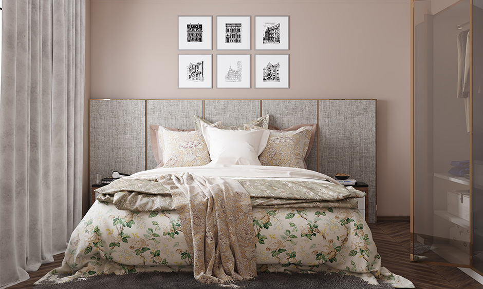 Master bedroom wall colors with beige colour to bring a contrast look