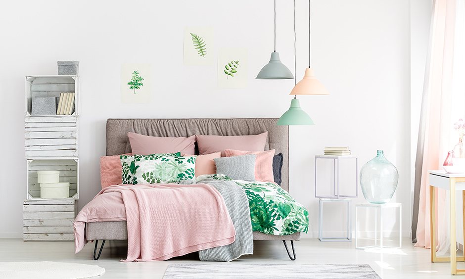 Pink and green bedroom colors combination it can go well with any style contemporary to rustic.