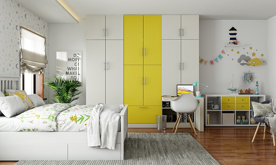 Changing home interiors storage trends after covid-19 by opting for a full-length wardrobe with loft storage