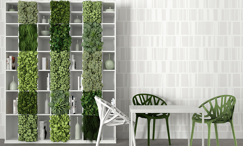 Vertical garden ideas on a wooden or metal rack near your balcony