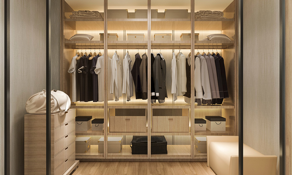 Dressing cupboard designs which are luxurious with walk-in-closet which are minimal and classy