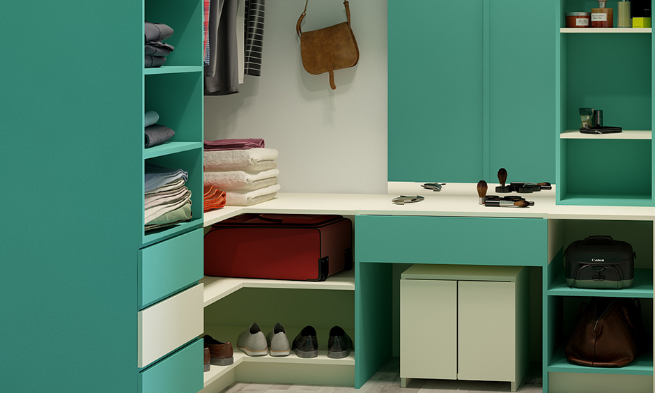 Dress cupboard design with unique choice of colour