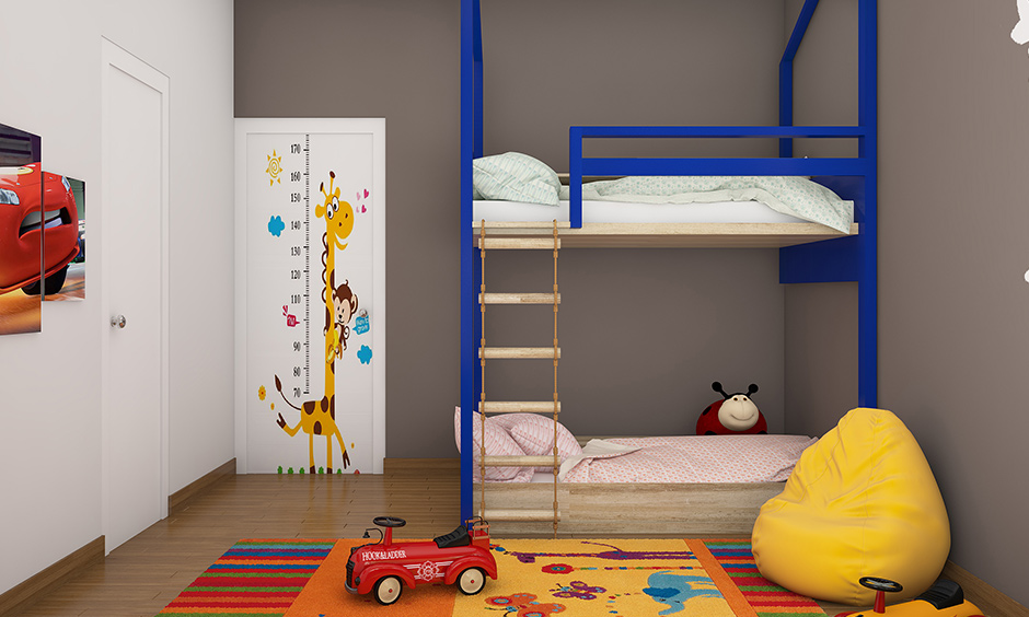 Types of beds: bunk beds popular choice for kids bedroom or small homes as they take up less floor space.